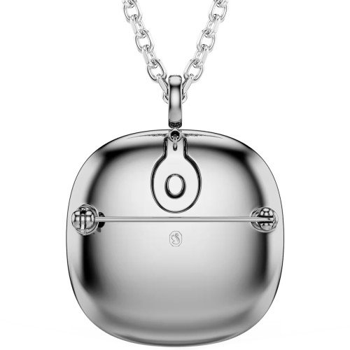 Luxoia - Swarovski Una Angelic Halskette und Brosche Kissenschliff Weiss Metall Mix - 5751324