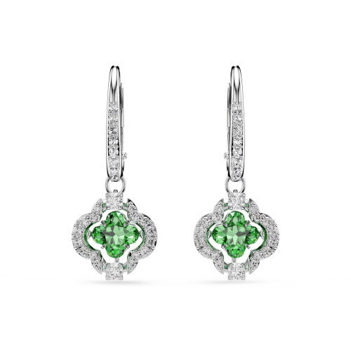 Luxoia - Swarovski Una Angelic Drop Ohrhänger Verschiedene Schliffe Grün Rhodiniert - 5758001