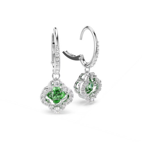 Luxoia - Swarovski Una Angelic Drop Ohrhänger Verschiedene Schliffe Grün Rhodiniert - 5758001
