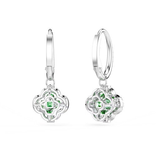 Luxoia - Swarovski Una Angelic Drop Ohrhänger Verschiedene Schliffe Grün Rhodiniert - 5758001