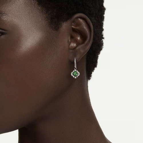 Luxoia - Swarovski Una Angelic Drop Ohrhänger Verschiedene Schliffe Grün Rhodiniert - 5758001