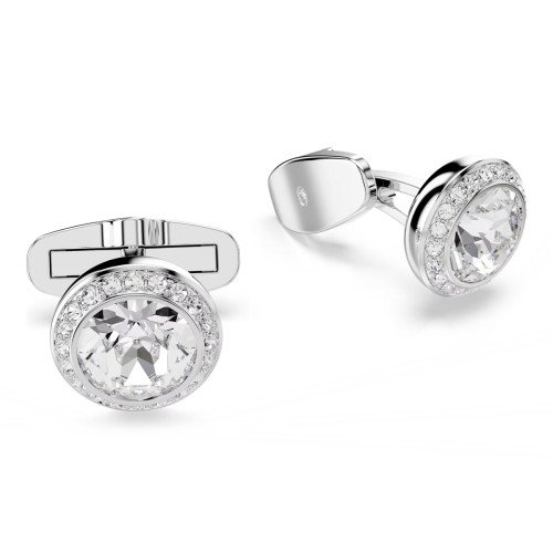 Luxoia - Swarovski Una Angelic Manschettenknöpfe Rundschliff Weiss Rhodiniert - 5761046