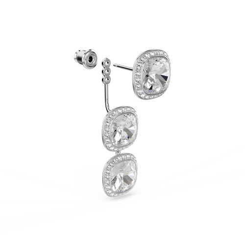 Luxoia - Swarovski Una Angelic Ohrringe Kissenschliff Weiss Rhodiniert - 5754342