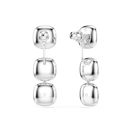 Luxoia - Swarovski Una Angelic Ohrringe Kissenschliff Weiss Rhodiniert - 5754342