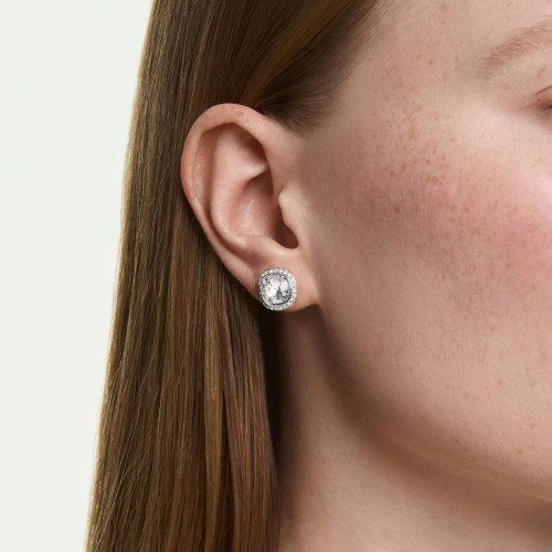 Luxoia - Swarovski Una Angelic Ohrringe Kissenschliff Weiss Rhodiniert - 5754342