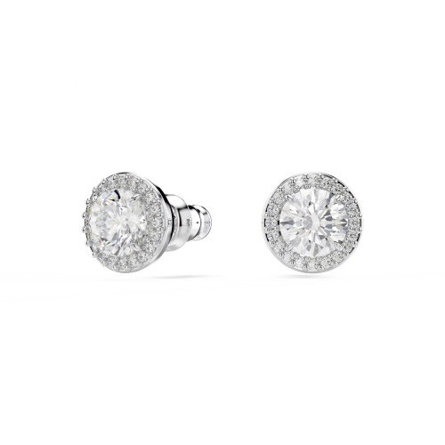 Luxoia - Swarovski Una Angelic Ohrstecker Rundschliff Pavé Weiss Rhodiniert - 5636269