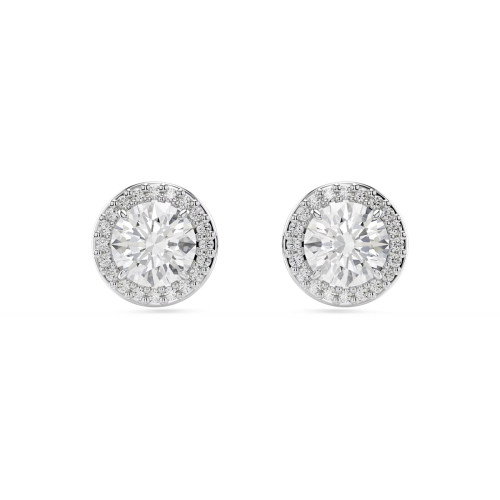 Luxoia - Swarovski Una Angelic Ohrstecker Rundschliff Pavé Weiss Rhodiniert - 5636269