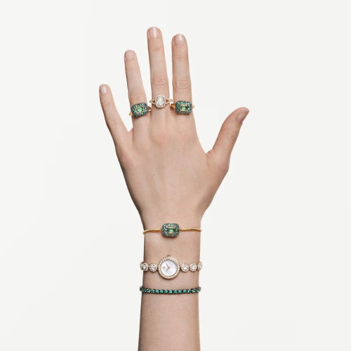 Luxoia - Swarovski Una Angelic Ring Kissenschliff Weiss 18K goldbeschichtet