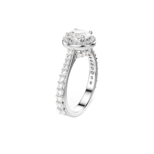 Luxoia - Swarovski Una Angelic Ring Rundschliff Weiss Rhodiniert