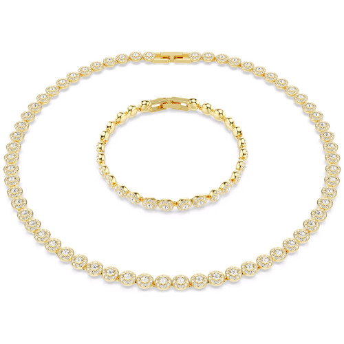 Luxoia - Swarovski Una Angelic Set Rundschliff Weiss Gold - 5720506