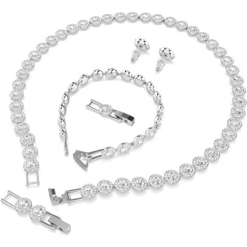 Luxoia - Swarovski Una Angelic Set Rundschliff Weiss Rhodiniert - 5367853