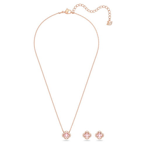 Luxoia - Swarovski Una Set Verschiedene Schliffe Glücksklee Rosa Roségold Legierungsschich - 5516488