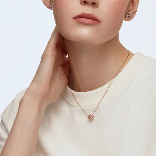 Luxoia - Swarovski Una Set Verschiedene Schliffe Glücksklee Rosa Roségold Legierungsschich - 5516488