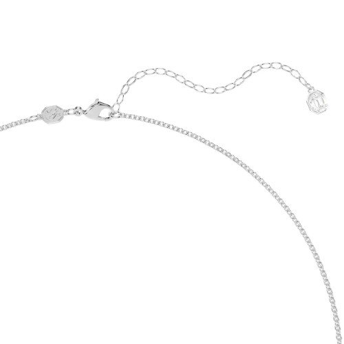 Luxoia - Swarovski Vienna Halskette und Brosche Verschiedene Schliffe Feder Weiss Rhodiniert - 5749209
