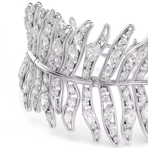 Luxoia - Swarovski Vienna Armband Verschiedene Schliffe Feder Weiss Rhodiniert - 5749378