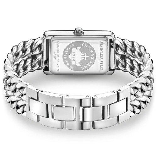 Luxoia - Thomas Sabo Damenuhr rechteckig silberfarben - WA0428-201-201