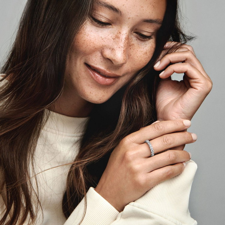 Pandora Funkelnde Reihe Ewigkeits Ring - 190050C01 - Luxoia