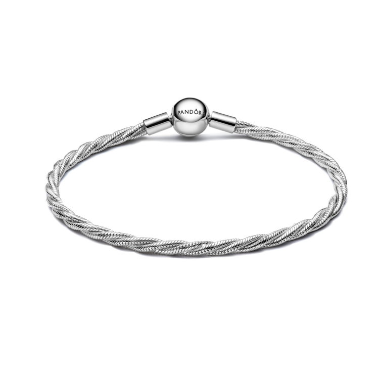 Pandora Runder Verschluss Gedrehtes Schlangen Gliederarmband ...