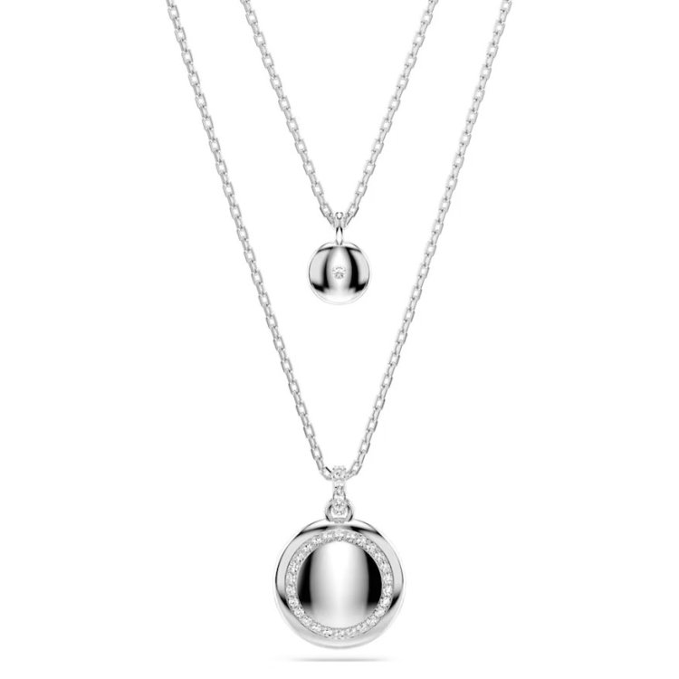 Swarovski Sublima Halskette im Lagenlook Weiss Rhodiniert - 5684244 ...