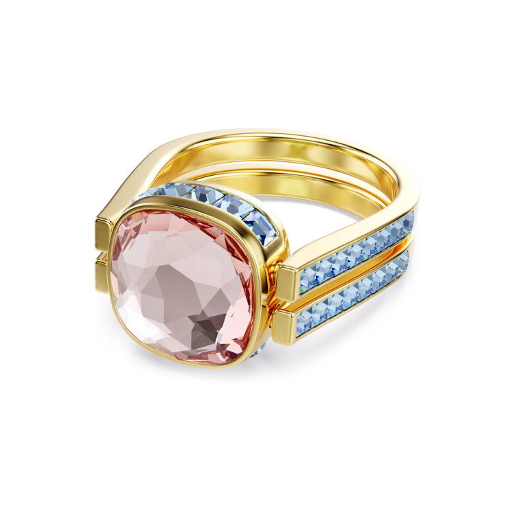 Swarovski Chroma Ring Kissenschliff Mehrfarbig Goldlegierungsschicht ...