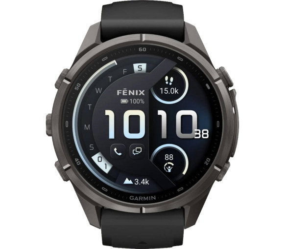 Luxoia - Garmin Fenix 9 Pro inReach Amoled Carbon Gray Titanium Black (43 mm) - 010-04335-11