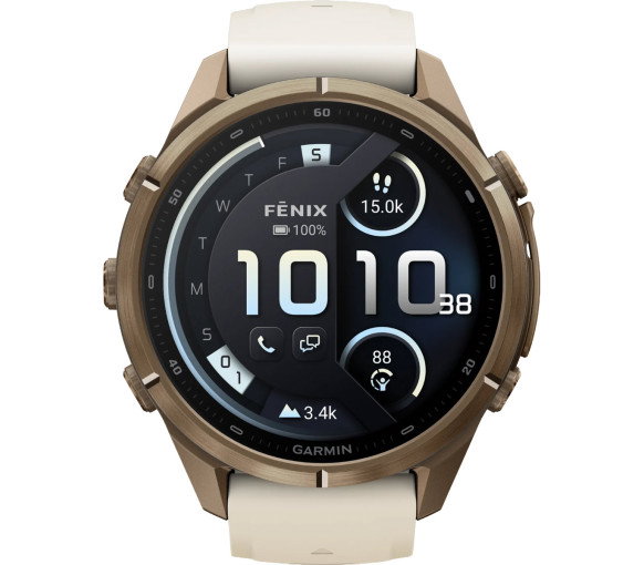 Luxoia - Garmin Fenix 9 Pro inReach Amoled Autumn Gold Titanium Cream (43 mm) - 010-04335-21