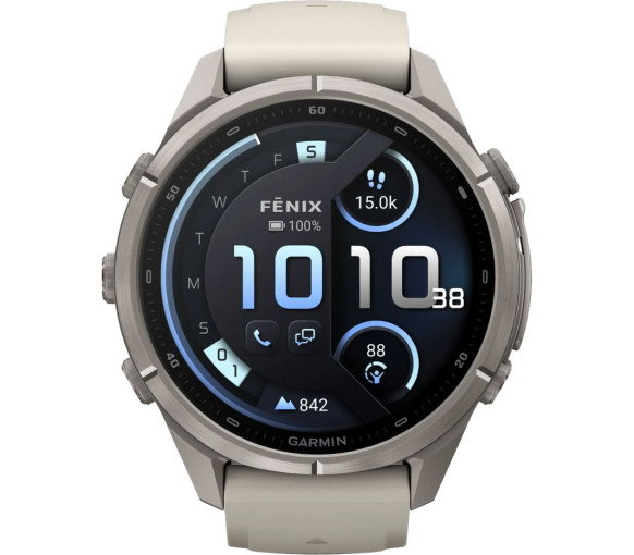 Luxoia - Garmin Fenix 9 Pro inReach Amoled Titanium Fog Gray (43 mm) - 010-04335-81