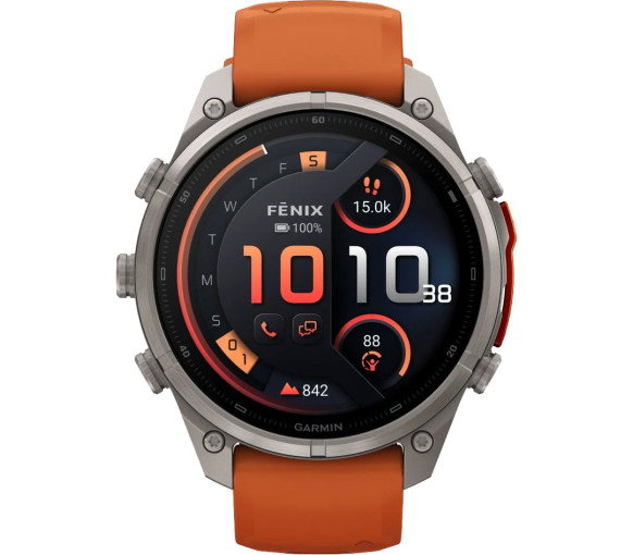 Luxoia - Garmin Fenix 9 Pro inReach Amoled Titanium Autumn Orange (47 mm) - 010-04336-01
