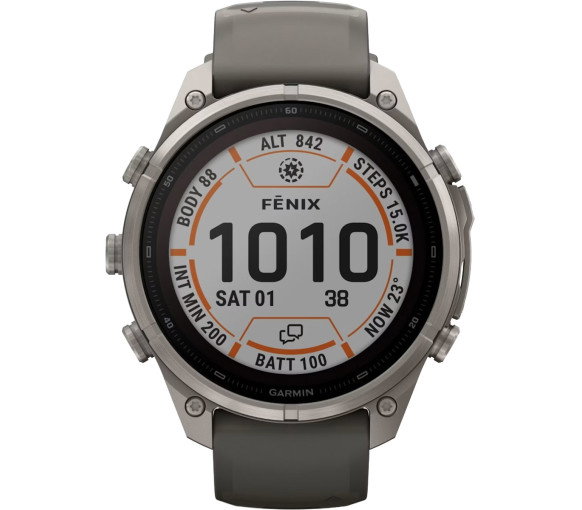 Luxoia - Garmin Fenix 9 Pro inReach Solar Titanium Pebble Gray (47 mm) - 010-04338-01