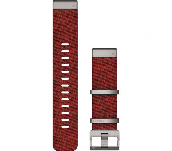 Luxoia - Garmin MARQ QuickFit 22 Jacquard Weave Nylon Red Band - 010-12738-22