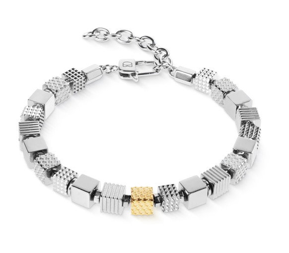 Luxoia - Coeur de Lion Steel Cubes Armband - 0924/30-1716