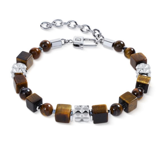 Luxoia - Coeur de Lion Cube and Bead Steel Spikes Armband - 0927/30-1100
