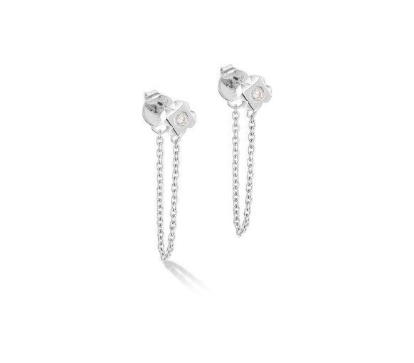 Luxoia - Coeur de Lion Statement Sparkling Spike Chain Ohrstecker - 1013/21-1700