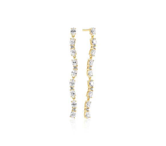 Luxoia - Sif Jakobs Ellera Ovale Tredici Ohrringe - SJ-E2419-CZ-YG