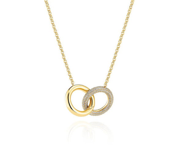 Luxoia - Sif Jakobs Carrara  Due Grande Halskette - SJ-N2476-CZ-YG