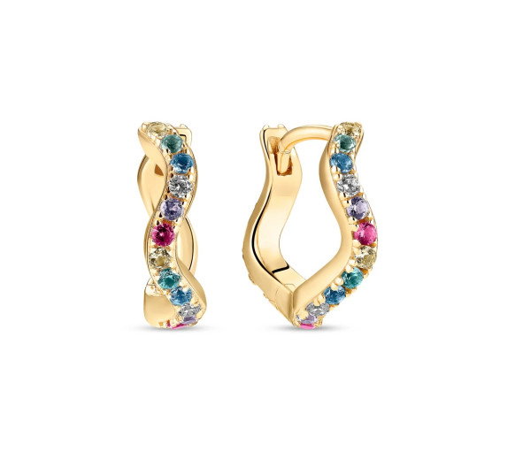 Luxoia - Sif Jakobs Ellera Waves Medio Ohrringe - SJ-E3859-XCZ-YG