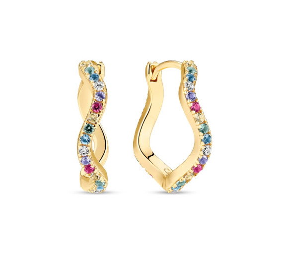 Luxoia - Sif Jakobs Ellera Waves Grande Ohrringe - SJ-E3869-XCZ-YG