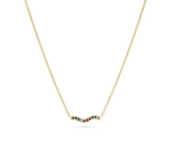 Luxoia - Sif Jakobs Ellera Waves Halskette - SJ-N3859-XCZ-YG