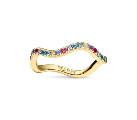 Luxoia - Sif Jakobs Ellera Waves Ring - SJ-R3869-XCZ-YG