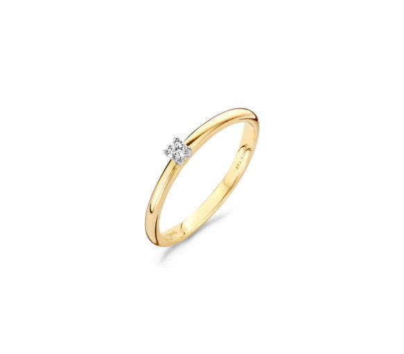 Luxoia - Blush Diamonds Ring 14k Gelbgold und Weissgold - 1601BDI