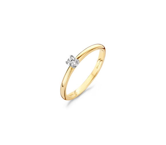 Luxoia - Blush Diamonds Ring 14k Gelbgold und Weissgold - 1602BDI