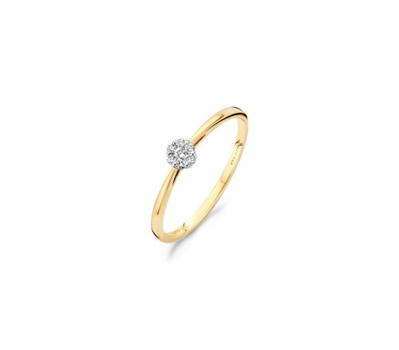 Luxoia - Blush Diamonds Ring 14k Gelbgold und Weissgold - 1609BDI
