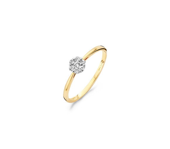 Luxoia - Blush Diamonds Ring 14k Gelbgold und Weissgold - 1611BDI