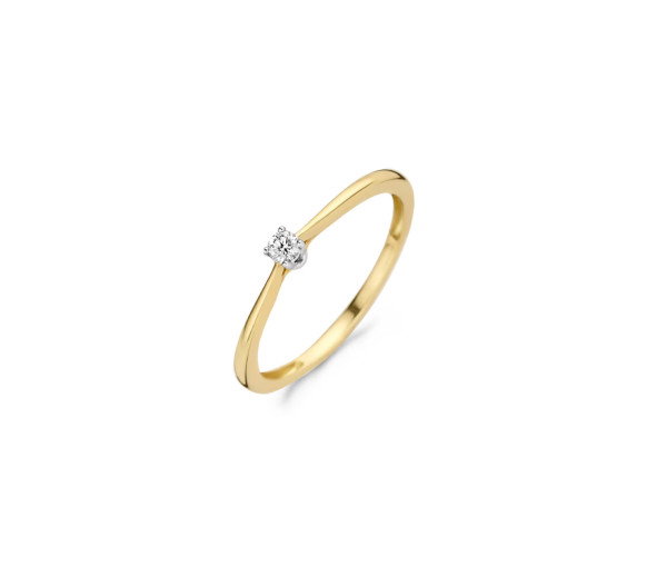 Luxoia - Blush Diamonds Ring 14k Gelbgold und Weissgold - 1621BDI