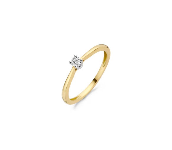 Luxoia - Blush Diamonds Ring 14k Gelbgold und Weissgold - 1622BDI