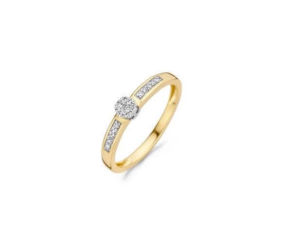Luxoia - Blush Diamonds Ring 14k Gelbgold und Weissgold - 1623BDI