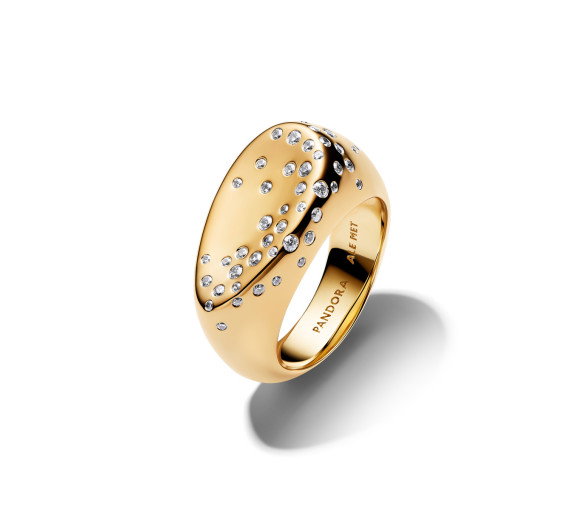 Luxoia - Pandora Stone Set Oval Domed Signet Ring - 164671C01