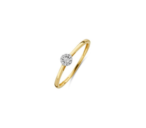 Luxoia - Blush Diamonds Ring 14k Gelbgold und Weissgold - 1646BDI