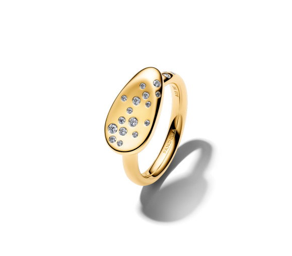 Luxoia - Pandora Small Stone Set Oval Signet Ring - 164707C01