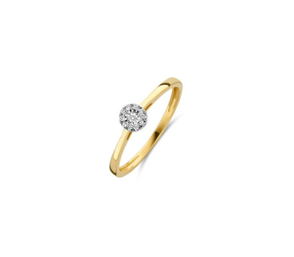 Luxoia - Blush Diamonds Ring 14k Gelbgold und Weissgold - 1647BDI